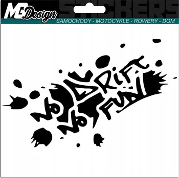 Samolepicí dekorace na vozidlo SAMOLEPKA na auto DRIFT FUN 9x15 cm