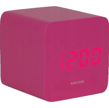 Hodiny Budík digitální stolní růžový SPRY SQUARE LED