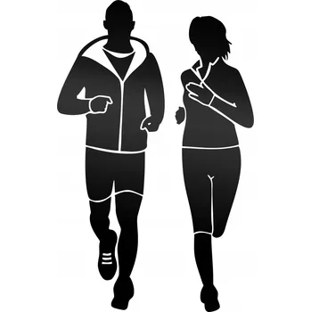 Samolepicí dekorace na vozidlo NÁLEPKA PRO BĚŽCE PÁR REFLEXNÍ NA AUTO