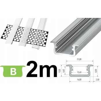 LED osvětlení PROFIL PRO LED PÁSKY hliníkový D + KRYT 2m ČERNÝ