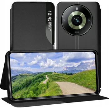 Pouzdro na mobilní telefon Flipové pouzdro RCBR pro Realme 11 Pro 5G / 11 Pro plus WINDOW CASE černé