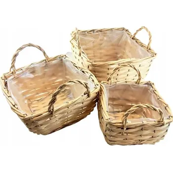 Obraz Koš na květiny ratanový béžový