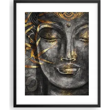 Obraz Foto obraz plakát na zeď v černém rámu 40x50 Buddha plakáty do obýváku