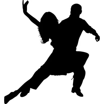 Samolepící dekorace Samolepka na zeď Drukant tanečníci černá 35x35 cm