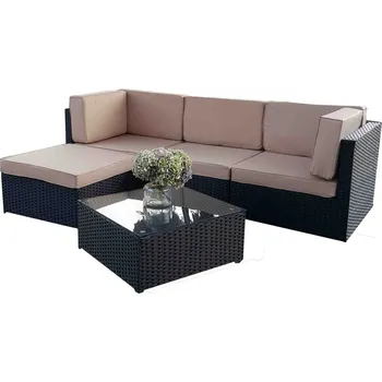 Zahradní sestava Bello Giardino Zahradní nábytek z ratanu sestava TINTO Black černá Giardino