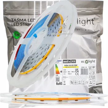 LED osvětlení PRO NEON LED pásek 900Lm/m COB 12V 50W 10W/m teplá bílá WW role 5m