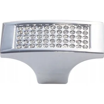Obraz NÁBYTEKOVÁ ÚCHYTKA KNOFLÍK CHROM + KŘIŠŤÁL 50X22MM GKS007-50X22 AMIX