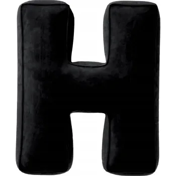 Polštář Polštář velurový písmeno H, 40 cm VELKÝ černá