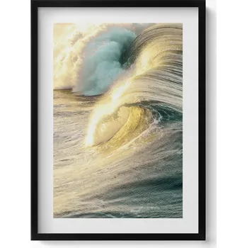 Obraz Dekorativní obraz v rámu do obýváku Mořské vlny v záři slunce 50x70 cm