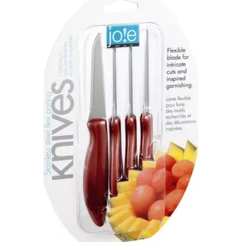 Kuchyňský nůž JOIE Sada 4 nožů na loupání z nerezové oceli