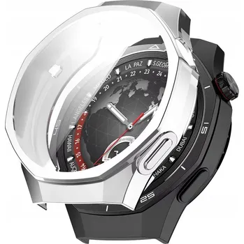 Pouzdro na mobilní telefon OCHRANNÉ POUZDRO PRO HUAWEI WATCH GT5 GT 5 PRO 46MM CASE STŘÍBRNÉ PLNÉ 2v1