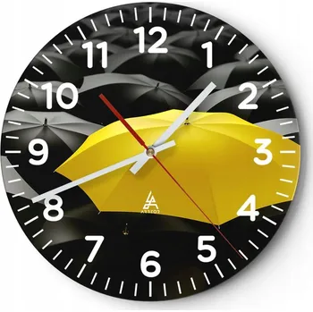 Hodiny Kuchyňské nástěnné hodiny 30x30 Slunečníky Moderní skleněné hodiny do obýváku Tiché