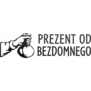 REFLEXNÍ NÁLEPKA DÁREK OD BEZDOMOVCE ČERNÁ