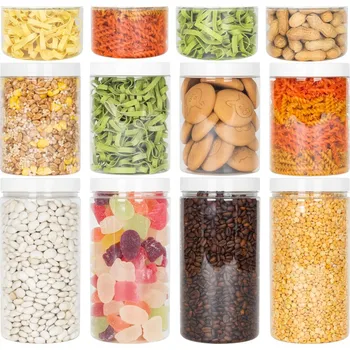 Dóza na potraviny 12x ZAVAŘOVACÍ SKLENICE NÁDOBA NA POTRAVINY PRO SÝPKÉ POTRAVINY 0,5L 1L 1,5L VÝROBEK POL