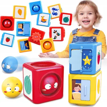 Hračka pro nejmenší Věž Kostka Třídič Montessori senzorická hračka Vzdělávací Matematická