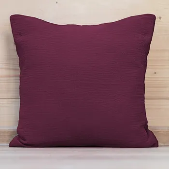 Povlak na dekorativní polštářek Mušelínový povlak na polštář MSN-044 Burgundská vínová 40 x 40 cm