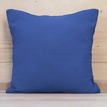 Povlak na dekorativní polštářek Mušelínový povlak na polštář MSN-051 Modrý 50 x 50 cm