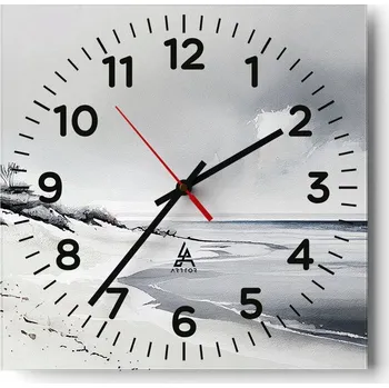 Hodiny Kuchyňské nástěnné hodiny 30x30 Písečné duny Skleněné hodiny do obýváku Moderní Tiché