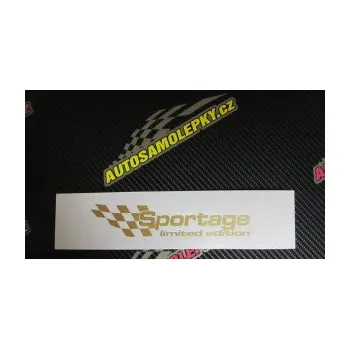 Polep vozidla SAMOLEPKA Sportage limited edition levá (10 - červená) NA AUTO, NÁLEPKA, FÓLIE, POLEP, TUNING, VLASTNÍ TEXT, TISK, AUTOSAMOLEPKY.cz, POLEPY, OBRÁZEK, LOGO, SAMOLEPKY