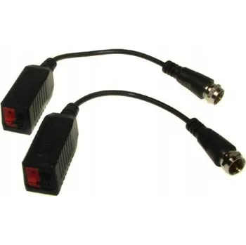 Pasivní video transformátor F konektor na kabelu s terminálem