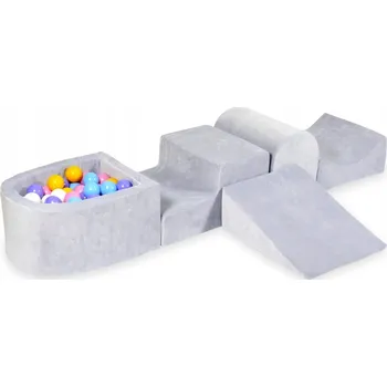 Dětské hřiště Pěnové dětské hřiště - skluzavka, bazének, micro světle šedé