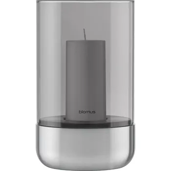 Svícen Blomus CALMA svícen šedá & nerez M