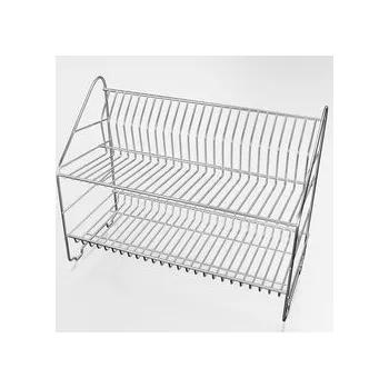 Podlahový mycí stroj ODKAPÁVAČ NA NÁDOBÍ DVOJITÝ 50 STŘÍBRNÝ S PODNOSEM MET