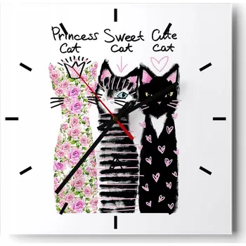 Hodiny Nástěnné hodiny do kuchyně 30x30 Pro Děti Stylové hodiny na skle Loft Tiché