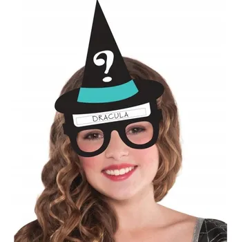 Party dekorace Čarodějnické brýle na Halloween fialové 8 ks