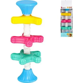 Hračka Bam Bam Baby Věž aktivní 21cm se třemi šroubovacími kroužky pro miminko