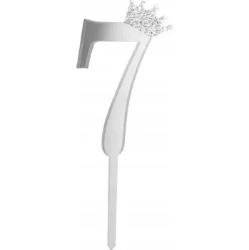 Dortová svíčka Id_5017_7s TOPPER ČÍSLICE 7 NAROZENINY DORT ČÍSLO NA DORT