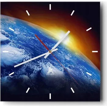 Hodiny Velké nástěnné hodiny 40x40 Abstrakce Skleněné tiché hodiny