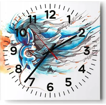 Hodiny Nástěnné hodiny do obýváku 40x40 Abstrakce Tiché hodiny Skleněné hodiny Bez hlučnosti