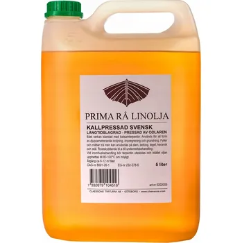 Olej na dřevo Švédský surový lněný olej na dřevo 5l + štětec