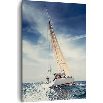 Obraz Obraz na plátně do obýváku ložnice 50x70 plachetnice obrazy na zeď canvas