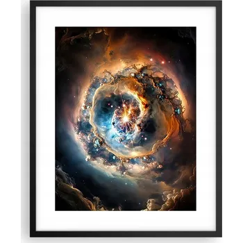 Obraz Obraz plakát na zeď v černém rámu 40x50 vesmír plakáty do obýváku