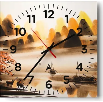 Hodiny Kuchyňské nástěnné hodiny 30x30 Čína Skleněné hodiny do obýváku Moderní Tiché