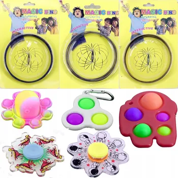 POP IT 8x POP IT Kouzelný Prsten Spinner Přívěsek Antistres