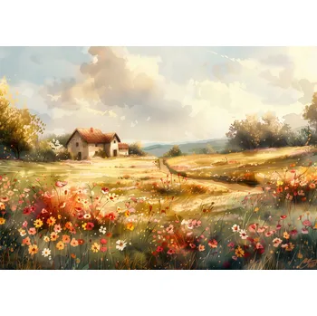 Plakát Plakát Idylka Domeček bez rámu 42 x 29,7 cm