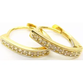 Náušnice MINET Zlaté náušnice na patent s bílými zirkony Au 585/1000 1,50g JMG0008WGE00 SKLAD (MINET Zlaté náušnice na patent s bílými zirkony Au 585/1000 1,50g JMG0008WGE00 SKLAD)