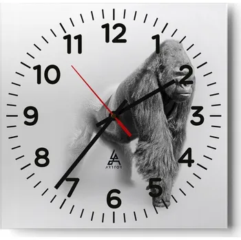 Hodiny Kuchyňské nástěnné hodiny 30x30 Zvířata Skleněné hodiny do obýváku Moderní Tiché