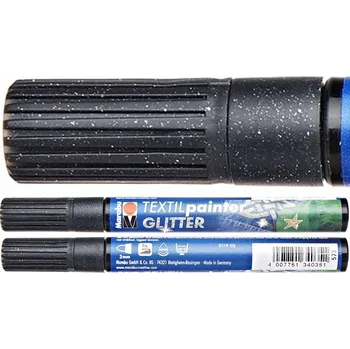 Permanentní černý dekorativní fix na textil Marabu 1 ks