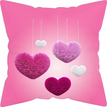 Polštář DEKORATIVNÍ POVLAK NA POLŠTÁŘ VALENTÝN ŽENY 40x40 JASIEK POLŠTÁŘ DÁREK