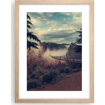 Obraz Obraz plakát v rámu světlý dub do obýváku 30x40 most foto plakáty na zeď