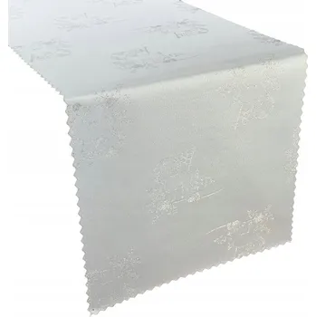 Prostěradlo Běhoun bílý, stříbrný 120 x 40 cm