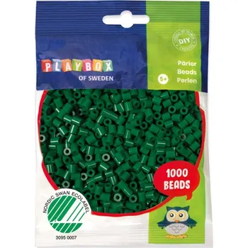Dětské navlékací korálky Zažehlovací korálky 5 mm Zelená Džungle 1000 ks