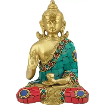 Soška Buddha kov 15 cm mozaika