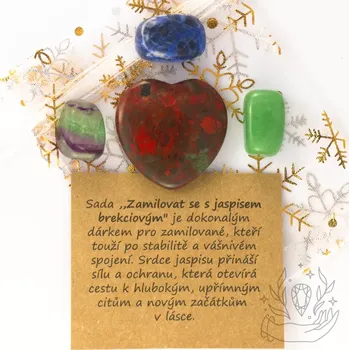 Zamilovat se - harmonizační sada lásková se srdcem jaspisu brekciového