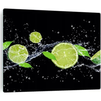 Varná deska Tvrzený kryt indukční varné desky ze skla, dekor Limetka, voda limetka