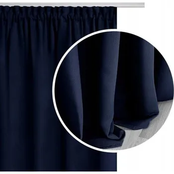 Obraz ZÁCLONY DO OBÝVÁKU ZATEMŇOVACÍ NA PÁSCE S ŽABKAMI TMAVĚ MODRÉ 140x230 HOLD